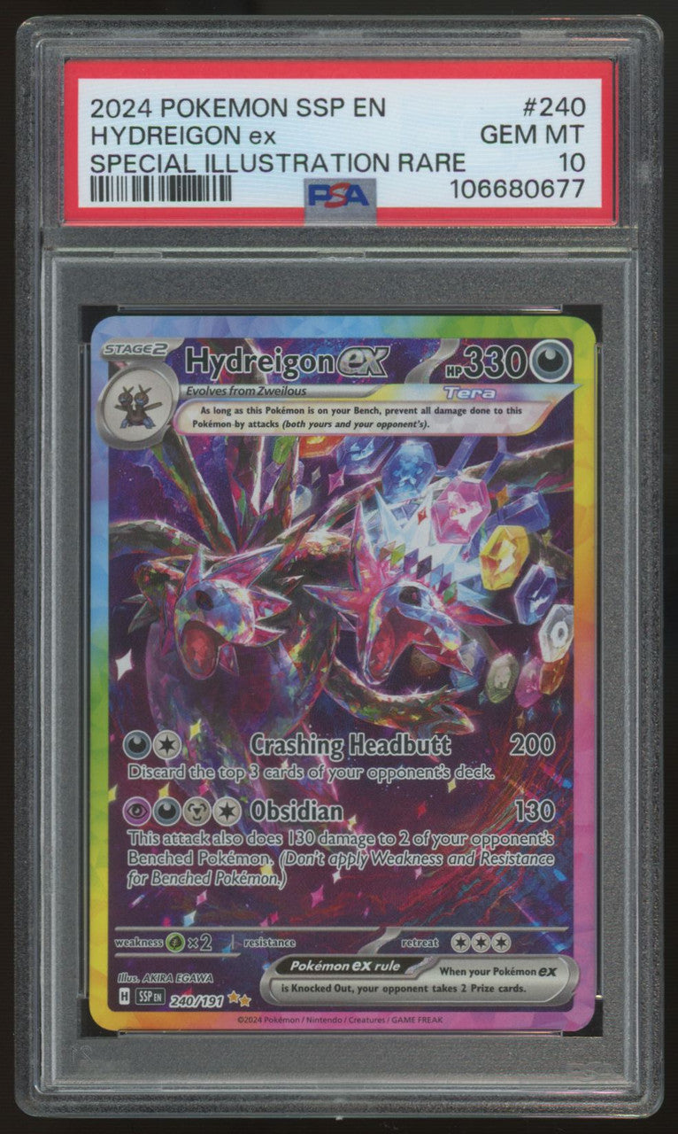 2024 Pokemon Hydreigon ex Surging Sparks Special Illustration Rare #240 PSA 10
