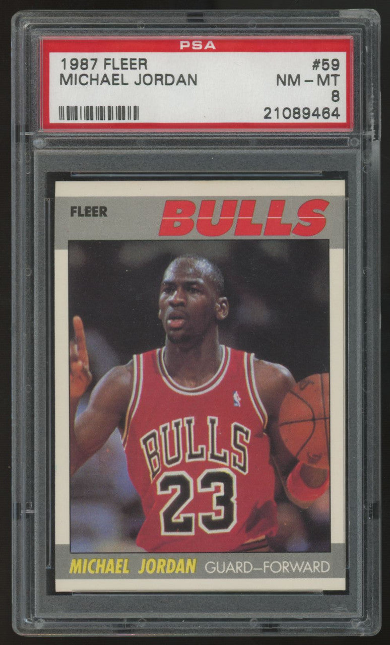 1987-88 Fleer Michael Jordan #59 PSA 8