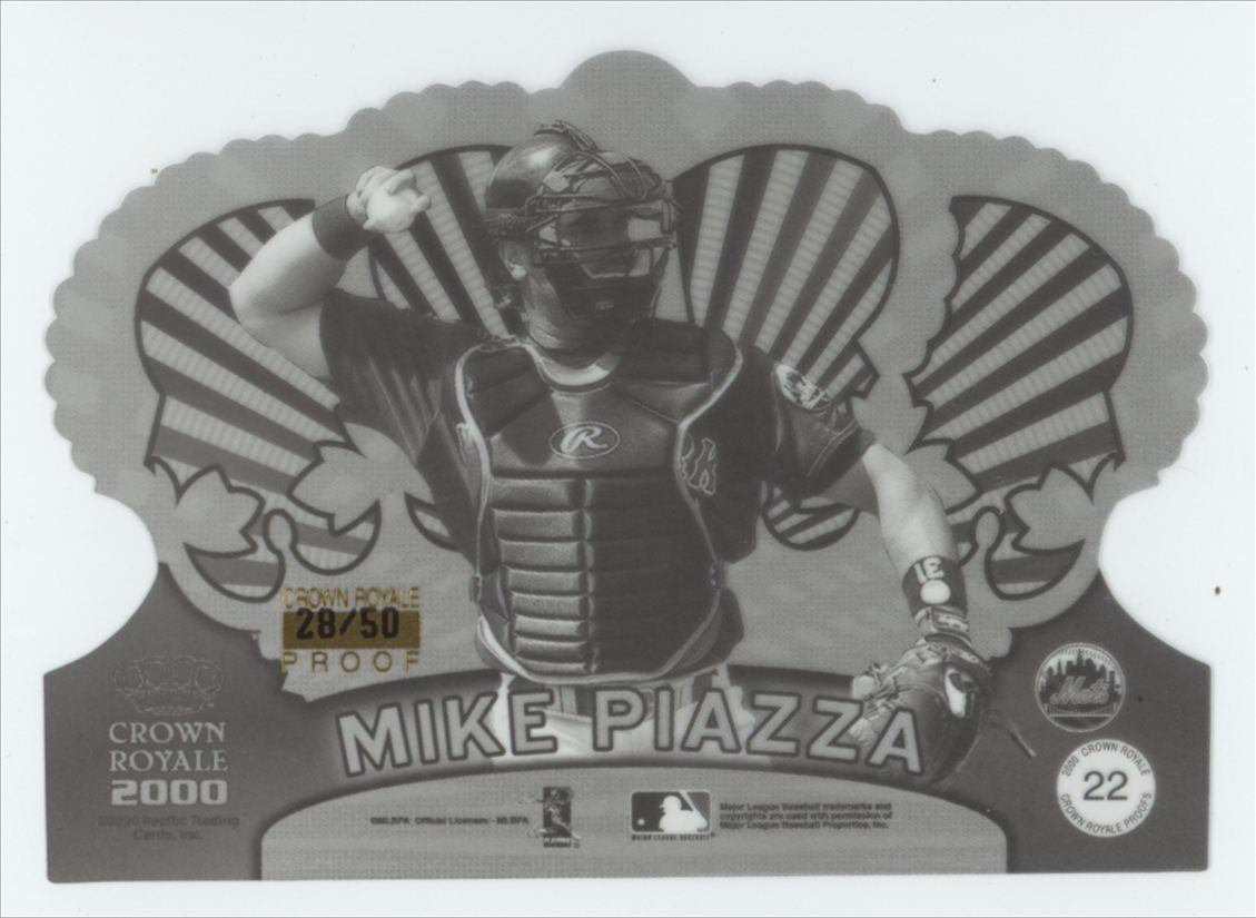 2000 Pacific Crown Royale Mike Piazza Black & White Proof /50 #22