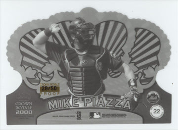 2000 Pacific Crown Royale Mike Piazza Black & White Proof /50 #22