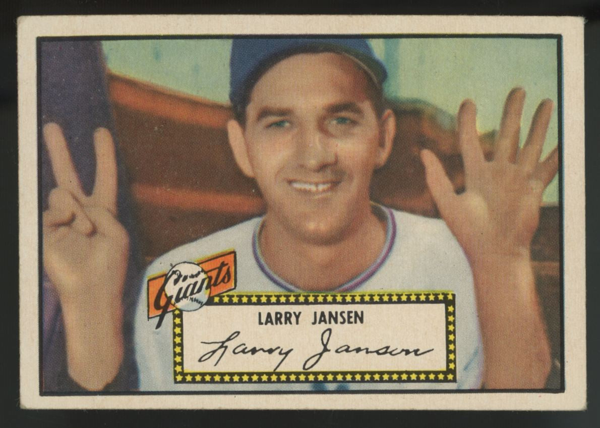 1952 Topps Larry Jansen Black Back #5 VG/EX
