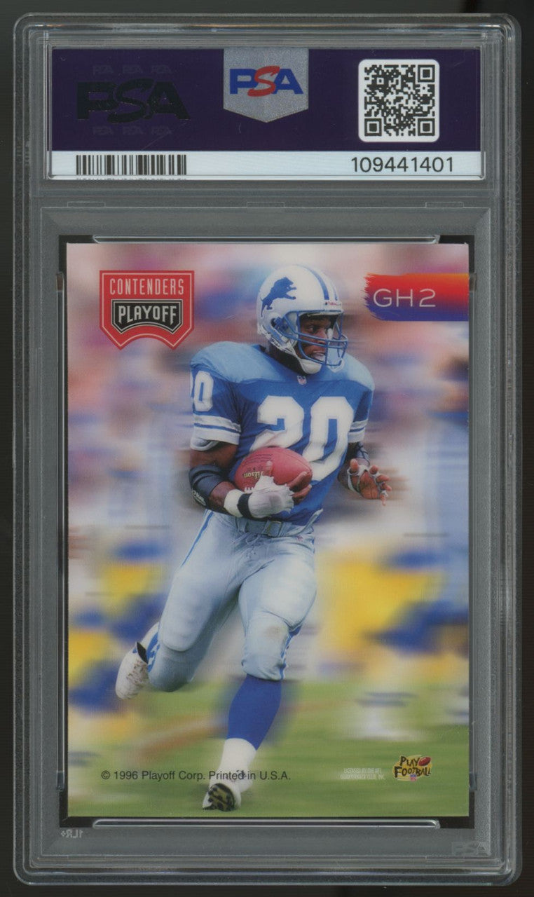 1996 Playoff Contenders Barry Sanders Ground Hogs #GH2 PSA 6