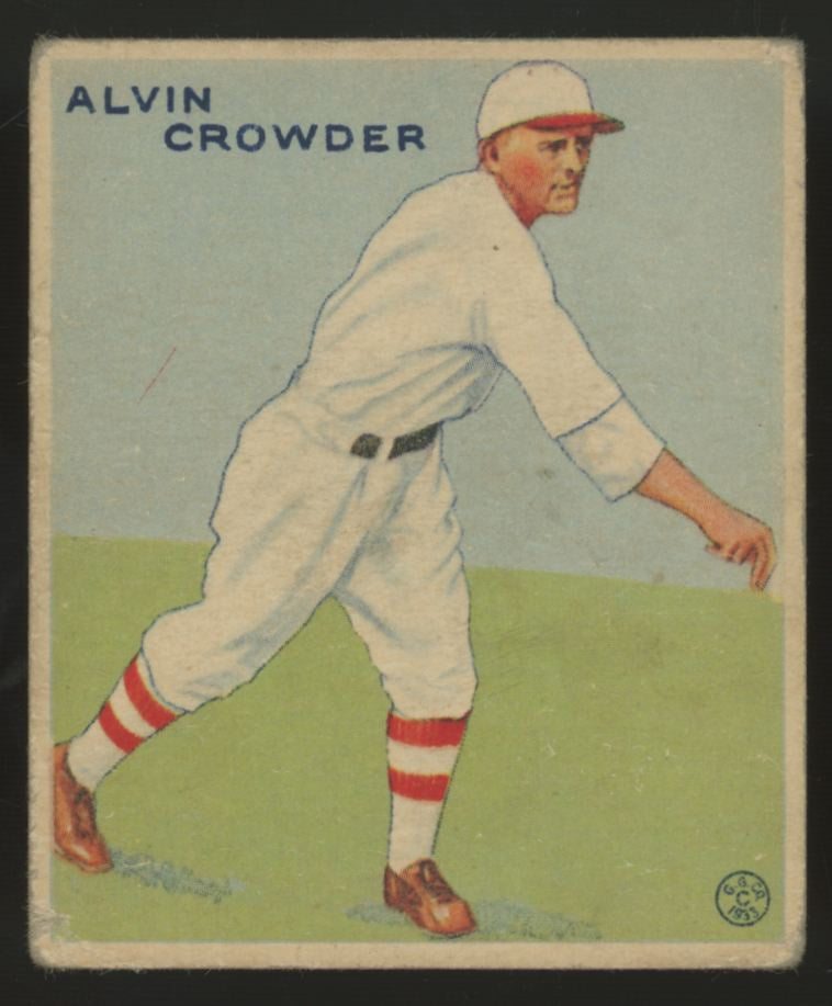 1933 Goudey Alvin Crowder #122 Good