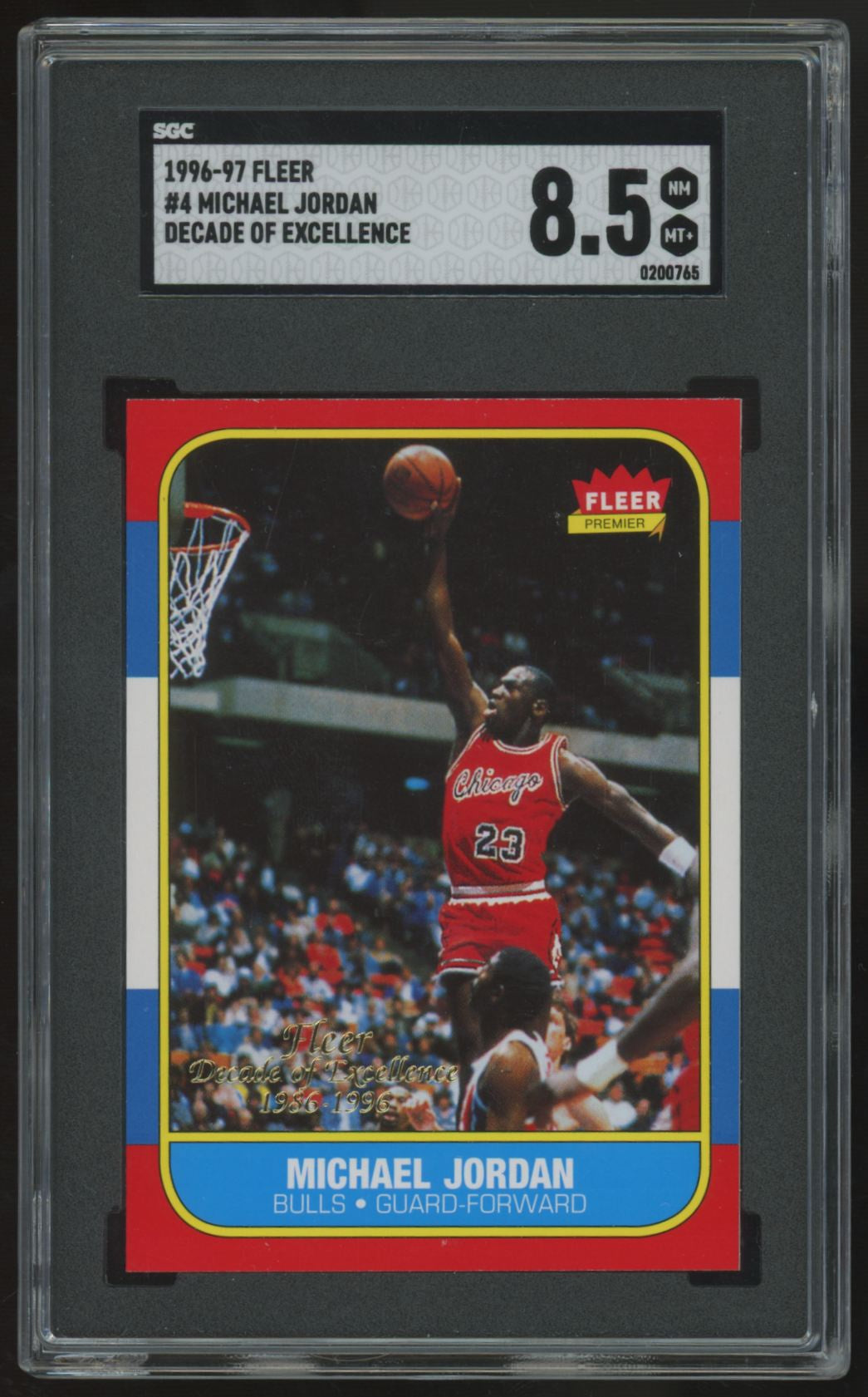 1996-97 Fleer Michael Jordan Decade of Excellence #4 SGC 8.5