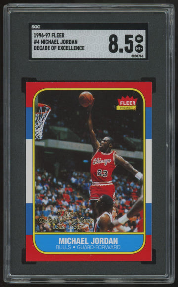 1996-97 Fleer Michael Jordan Decade of Excellence #4 SGC 8.5