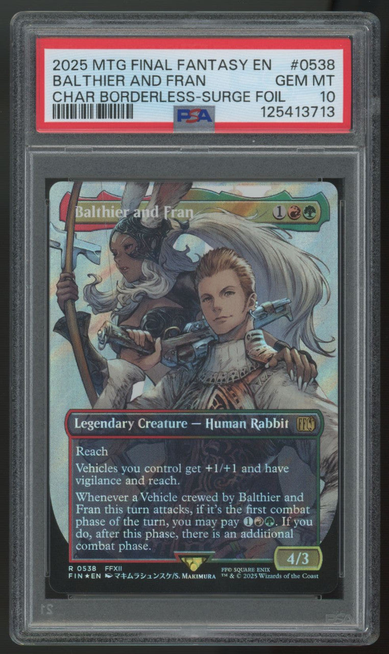 2025 Magic Balthier And Fran Final Fantasy Surge Foil #0538 PSA 10