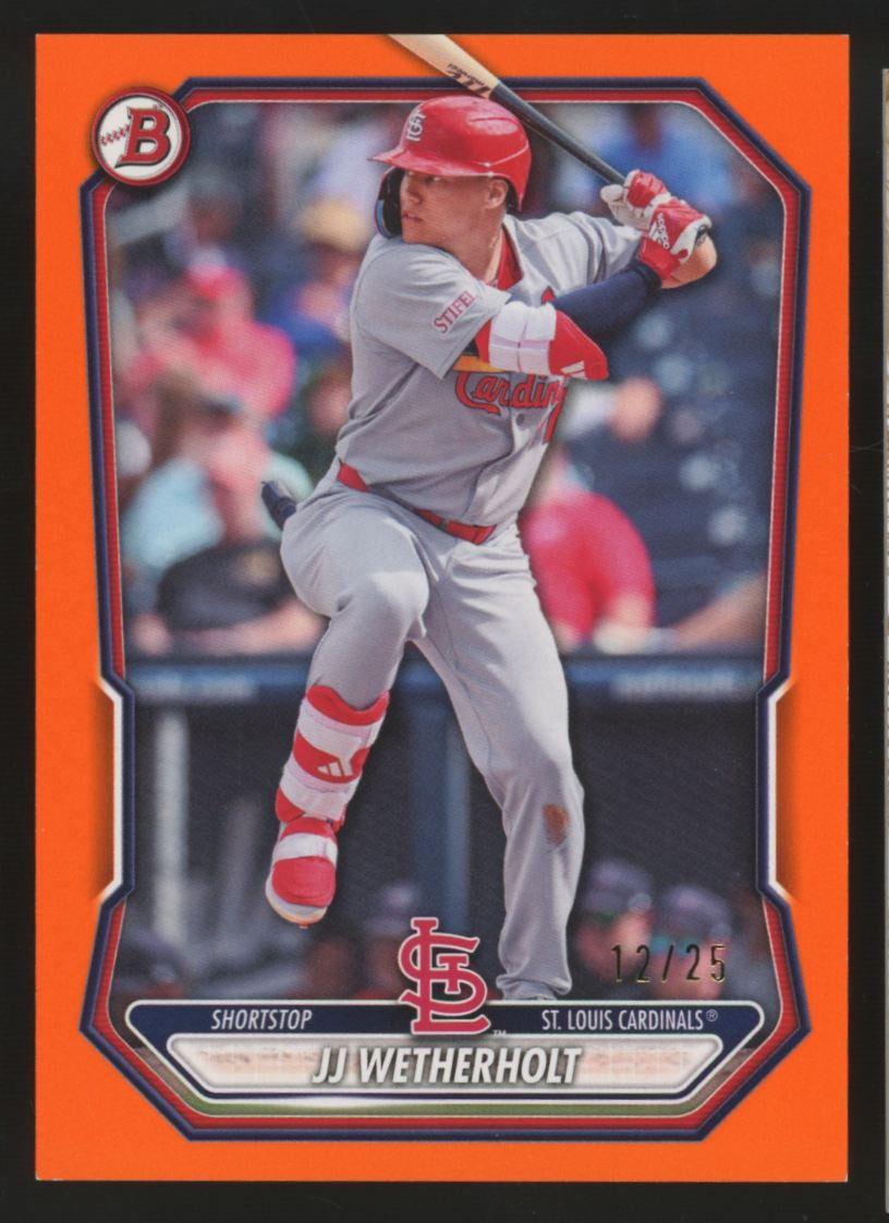 2026 Bowman JJ Wetherholt Orange Border /25 #BP-115