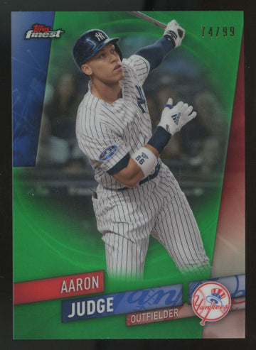 2019 Topps Finest Aaron Judge Green Refractor /99 #51