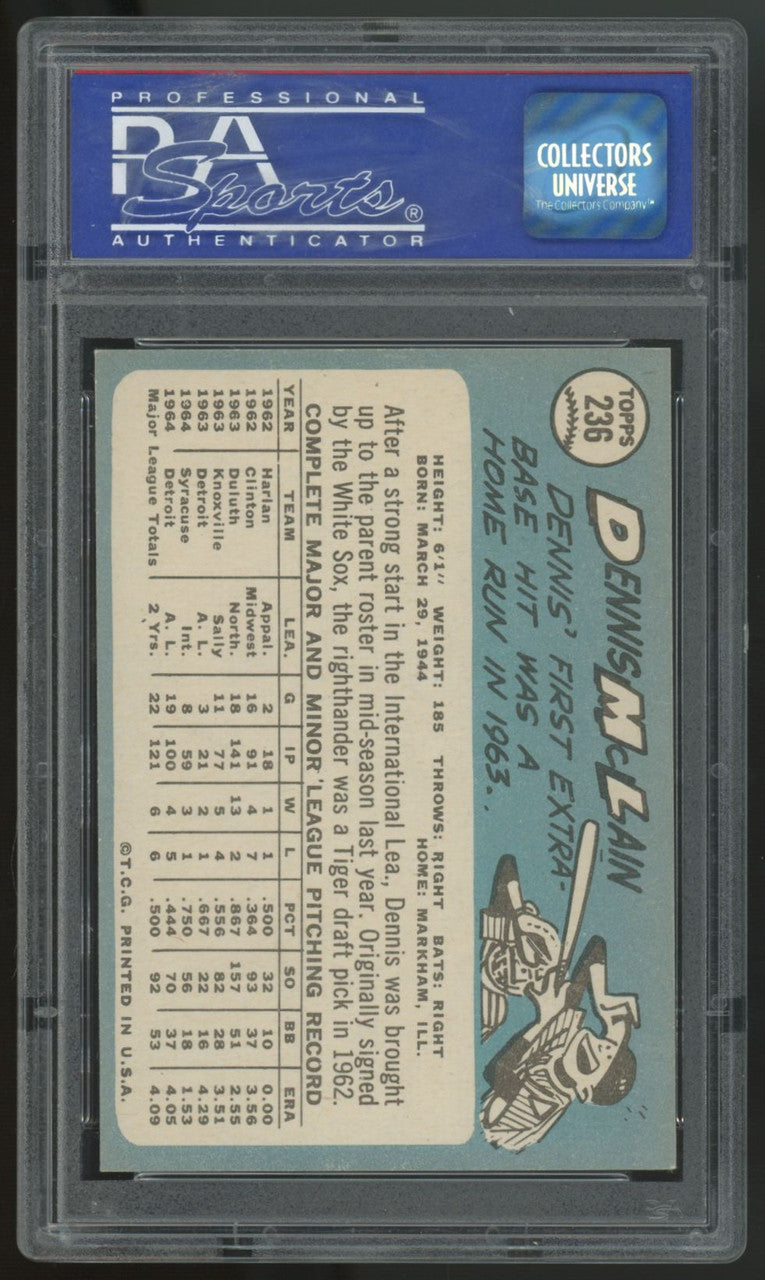 1965 Topps Denny McLain RC #236 PSA 7