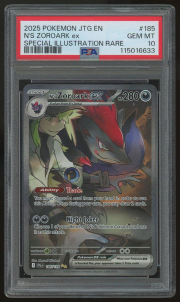 2025 Pokemon N's Zoroark Journey Together Special Illustration Rare #185 PSA 10