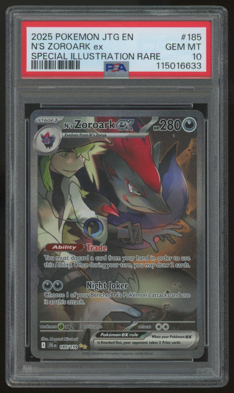 2025 Pokemon N's Zoroark Journey Together Special Illustration Rare #185 PSA 10