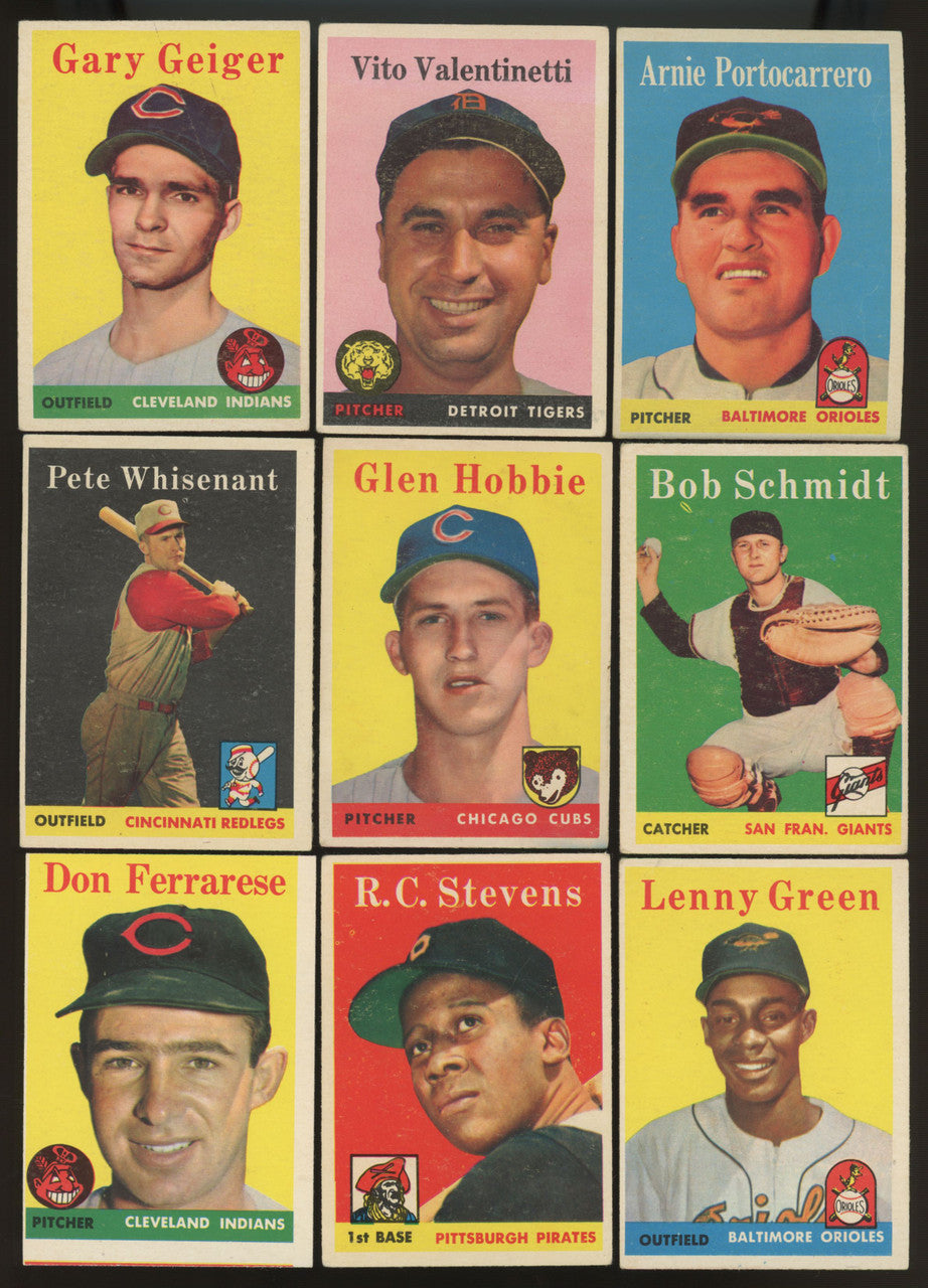 1958 Topps Baseball Near Complete Set (401/495) VG-EX