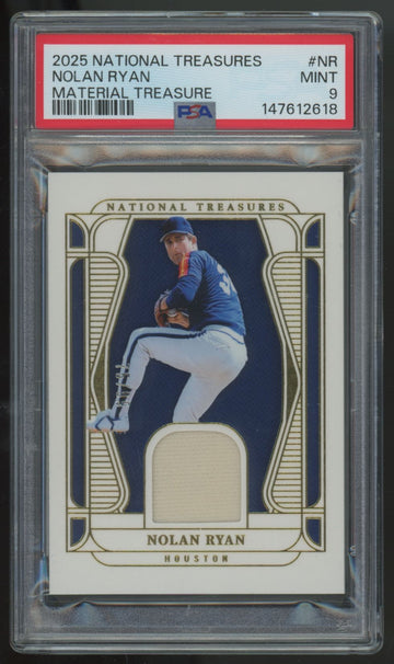 2025 Panini National Treasures Nolan Ryan Material Patch /99 #MT-NR PSA 9