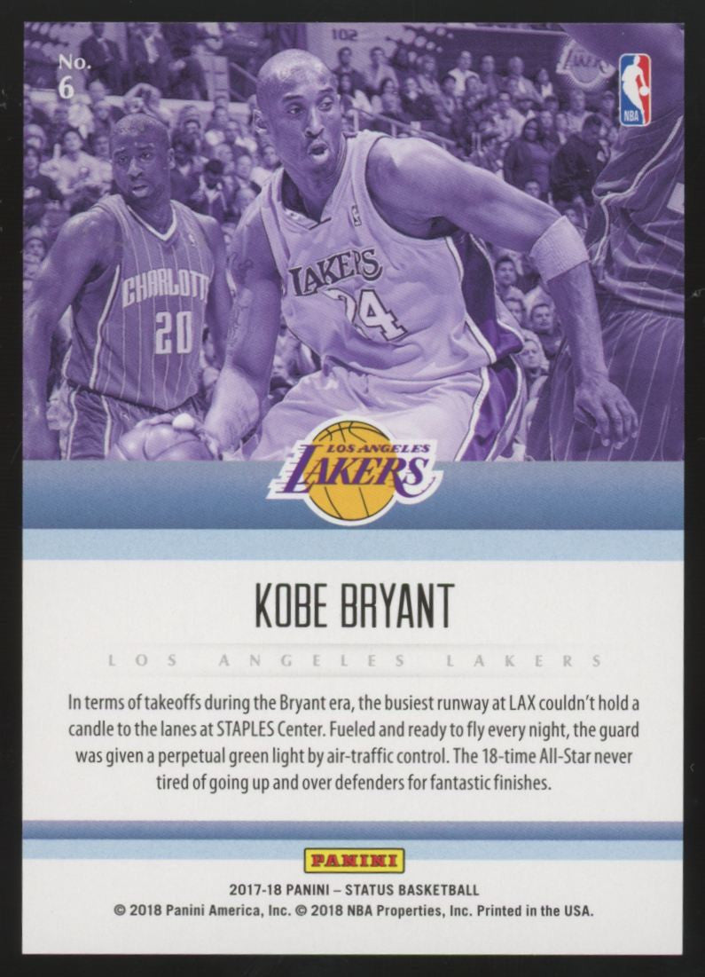 2017-18 Panini Status Kobe Bryant Purple Symbols /149 #6