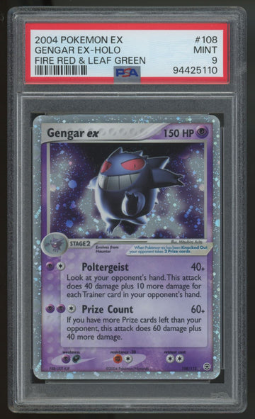 2004 Pokemon Gengar ex Fire Red Leaf Green Holo #108 PSA 9