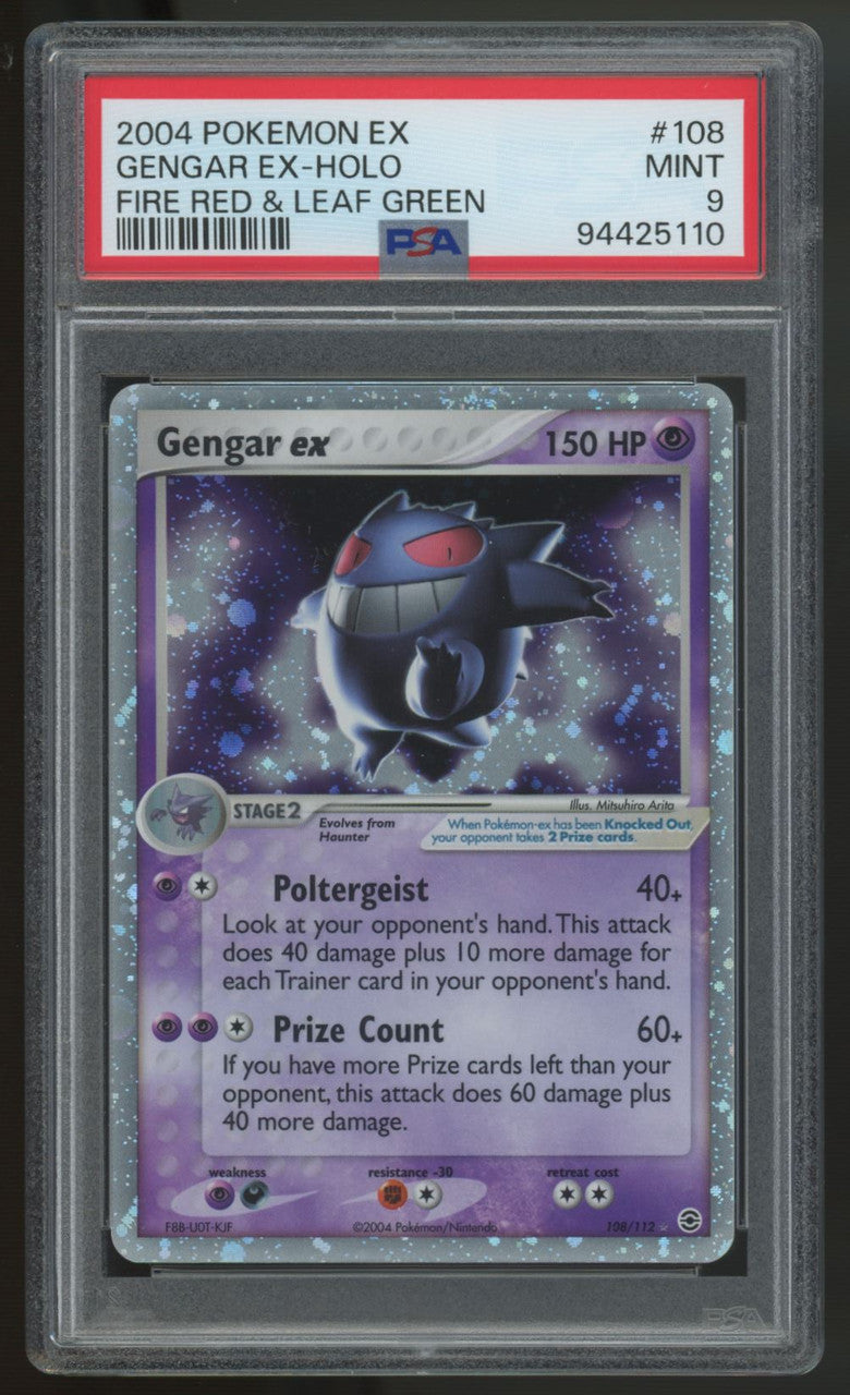 2004 Pokemon Gengar ex Fire Red Leaf Green Holo #108 PSA 9