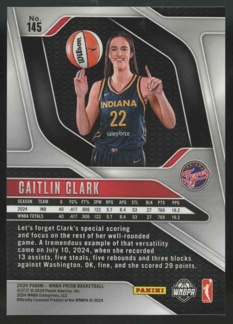 2024 Panini Prizm WNBA Caitlin Clark RC #145