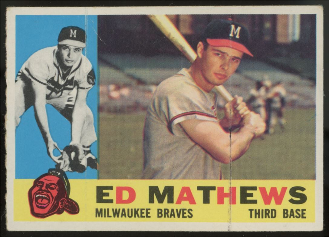 1960 Topps Ed Mathews #420 VG-VG/EX (Wrinkle)