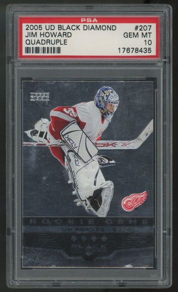 2005-06 UD Black Diamond Jim Howard RC Rookie Gems #207 PSA 10