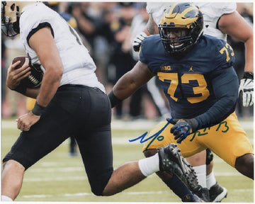 Maurice Mo Hurst Jr. UM University Michigan Autographed Signed 8x10 Photograph B