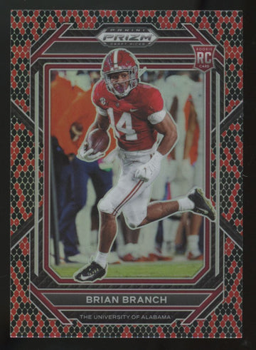 2023 Panini Prizm Draft Brian Branch RC Snakeskin SSP #166