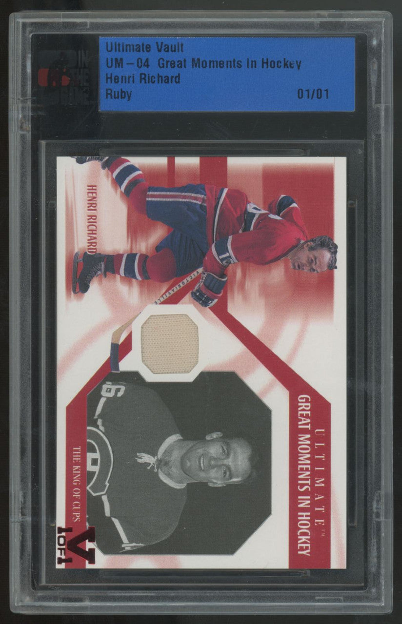2003-04 In The Game Ultimate Vault Henri Richard Ruby Great Moments Patch 1/1