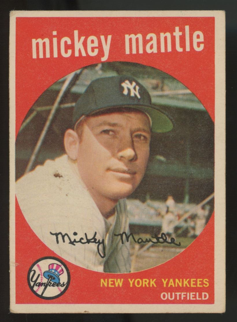 1959 Topps Mickey Mantle #10 G/VG (Creases)