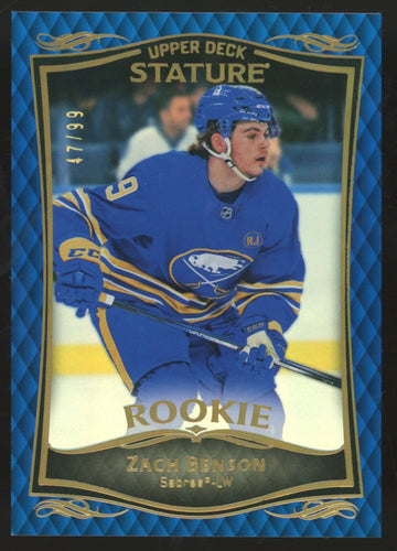 2023-24 Upper Deck Stature Zach Benson RC Blue /99 #31