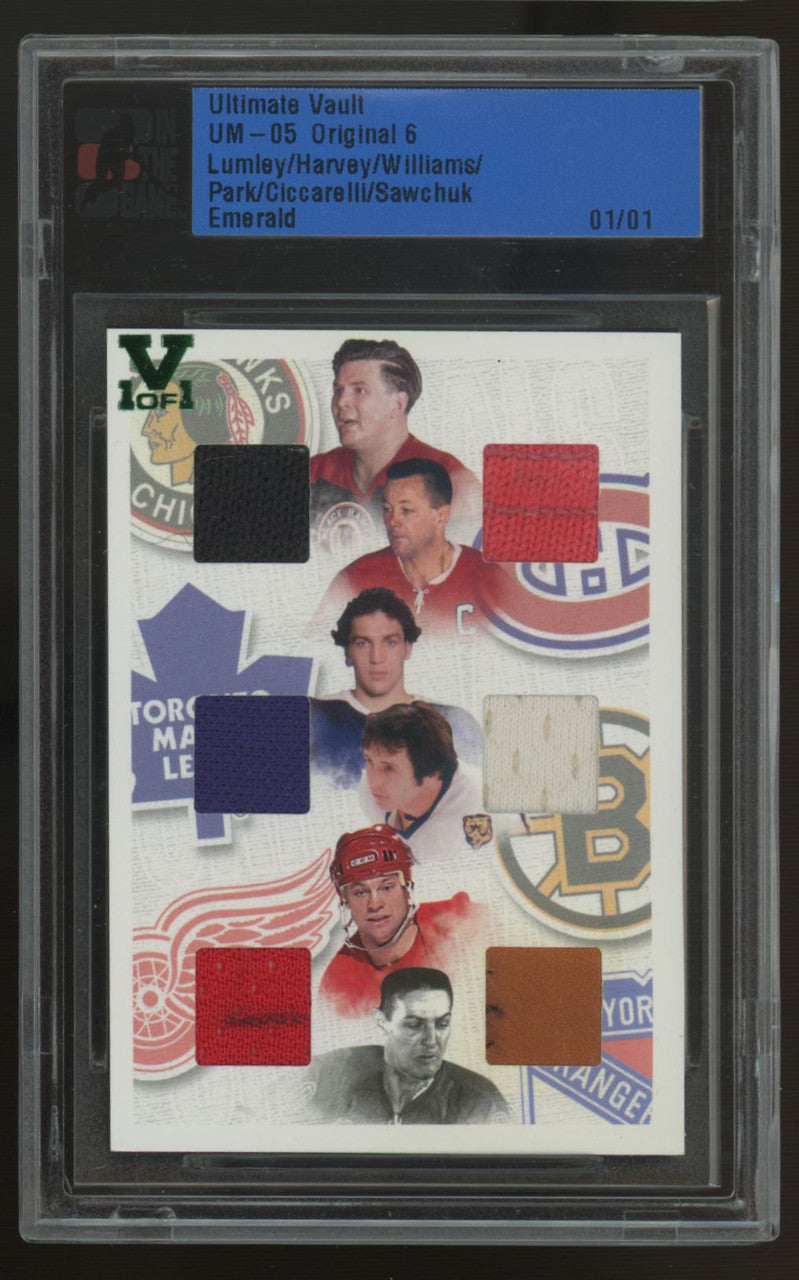 2005/06 In The Game Hockey Ultimate Vault Original 6 Relic 1/1