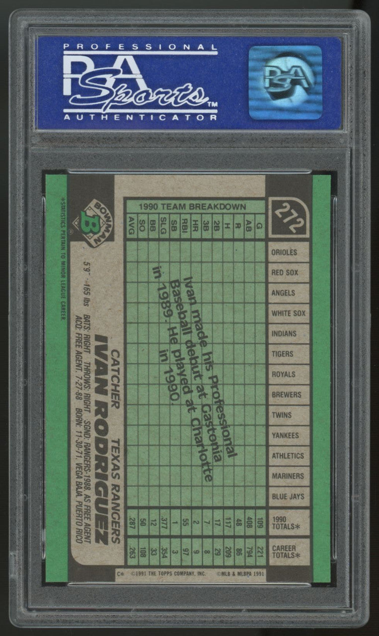 1991 Bowman Ivan Rodriguez RC #272 PSA 9