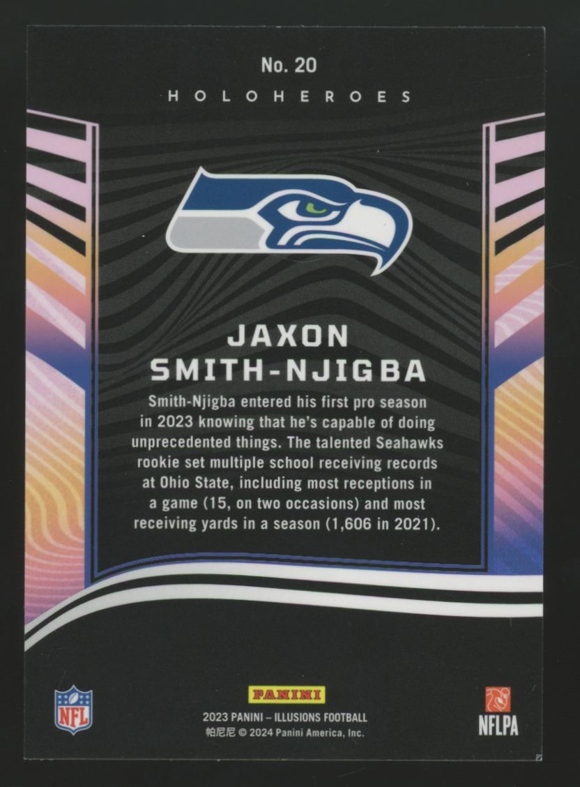 2023 Panini Illusions Jaxon Smith-Njigba RC Holoheroes SSP #20