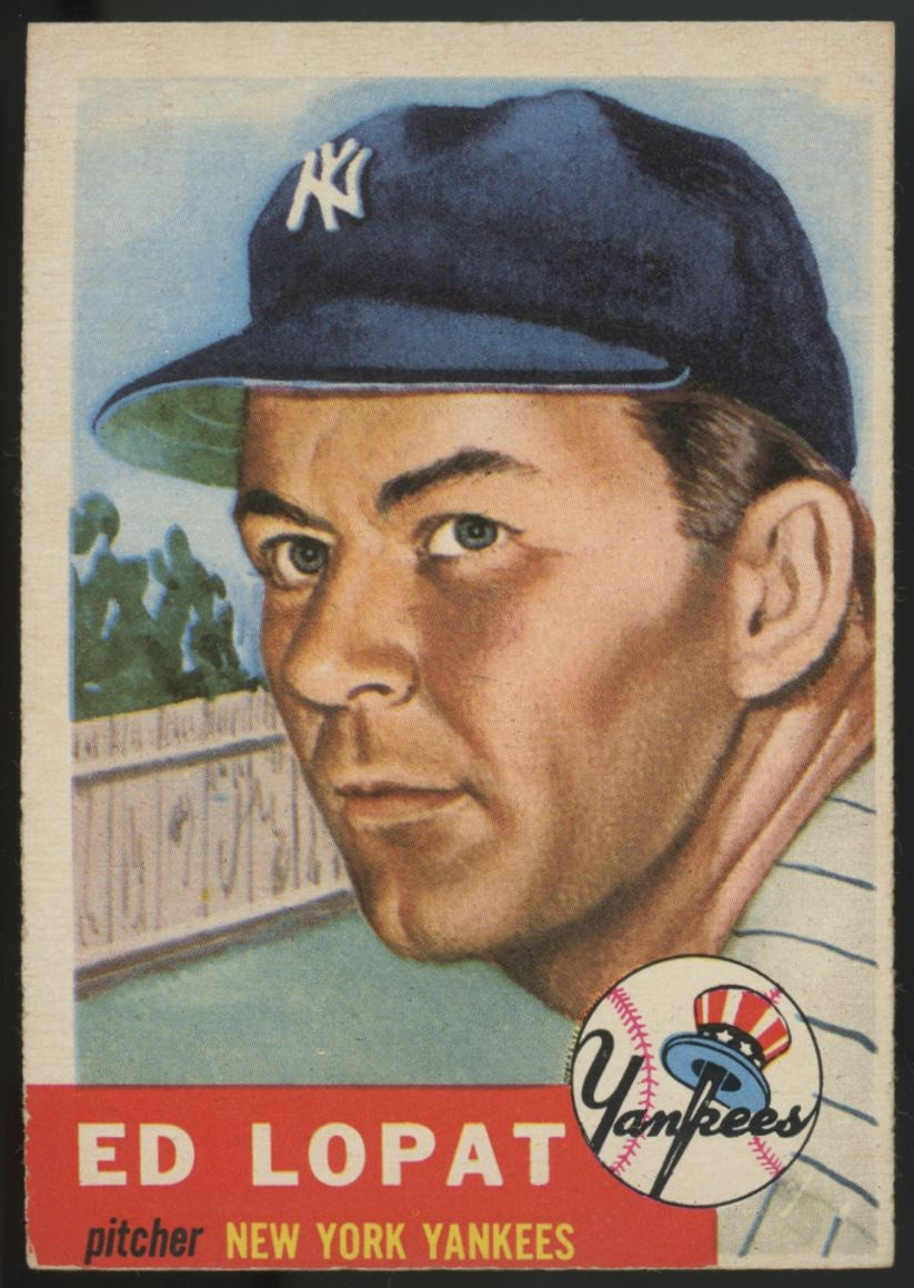 1953 Topps Ed Lopat #87 EX