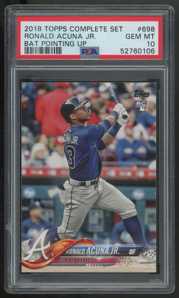 2018 Topps Complete Set Ronald Acuna Jr RC #698 PSA 10