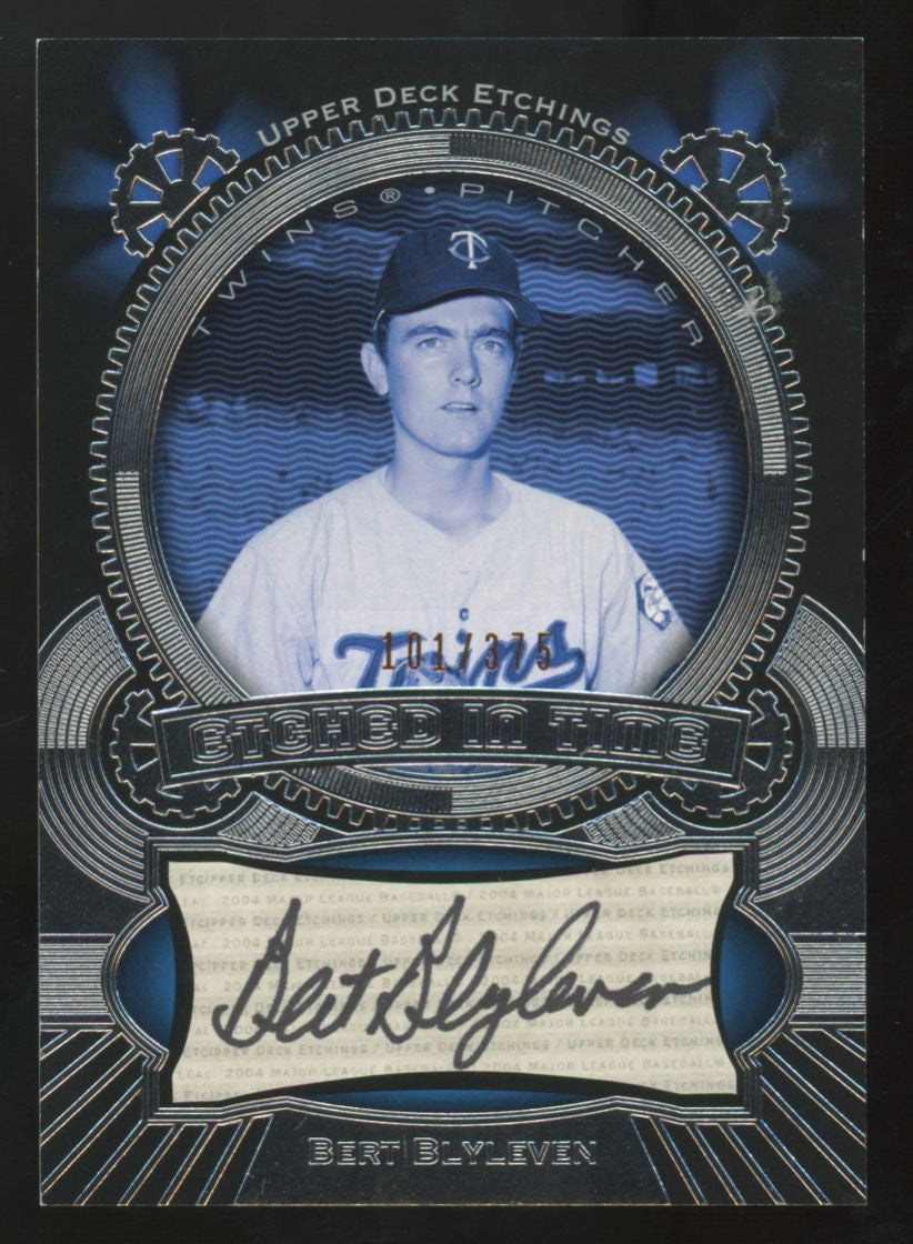 2004 Upper Deck Etchings Bert Blyleven Etched In Time Auto /375 #ET-BB