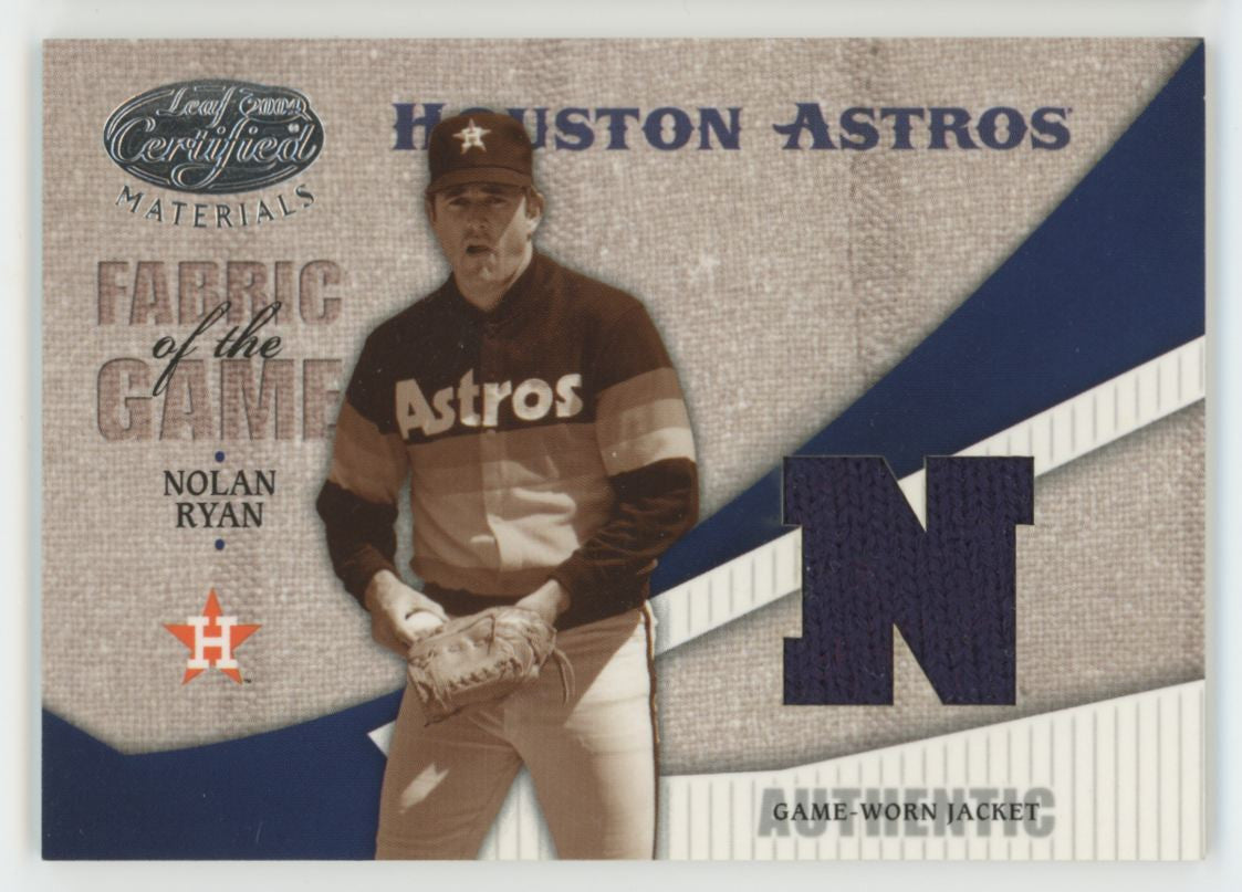 2004 Leaf Certified Materials Nolan Ryan Fabric Of The Game Patch /100 #FG-84