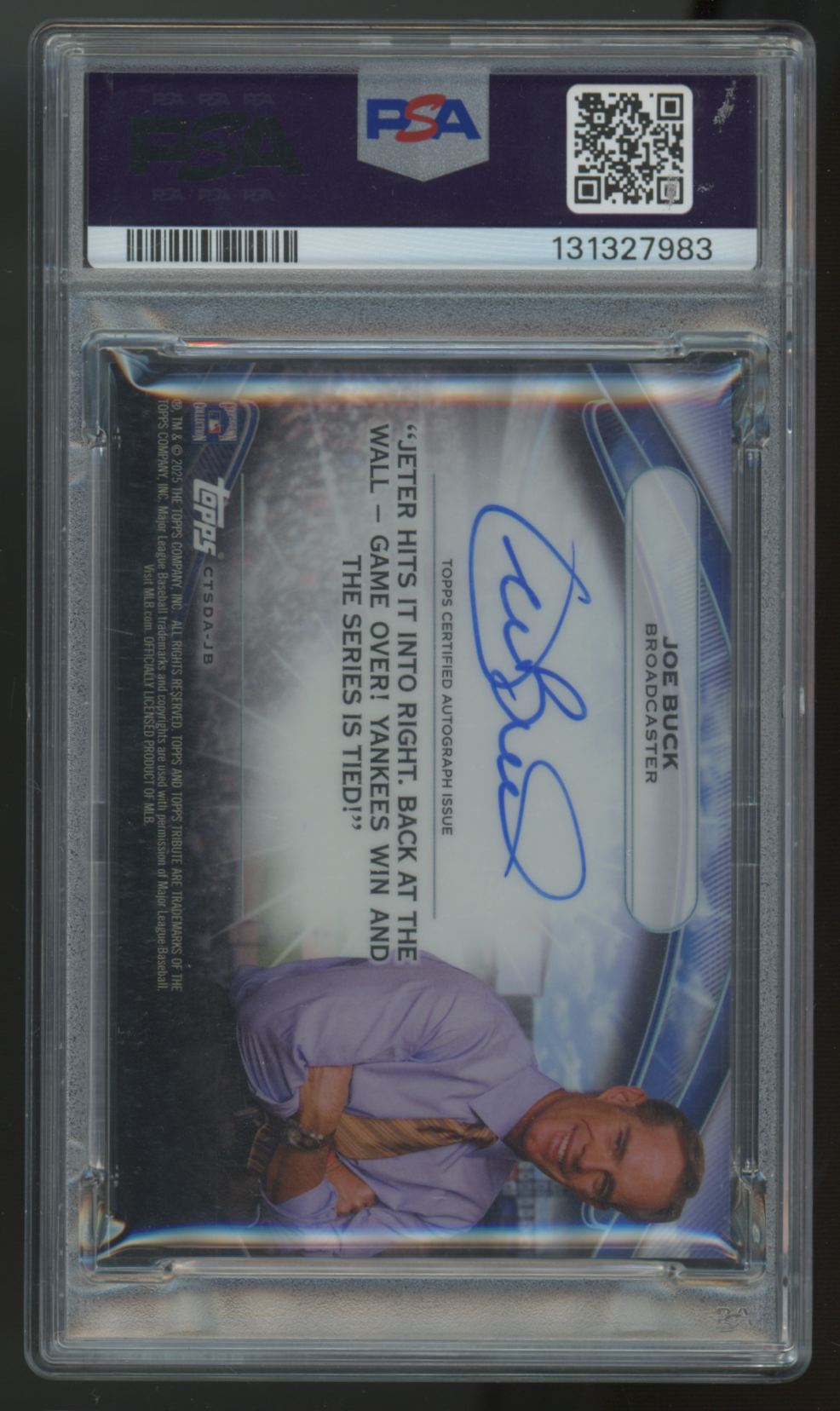 2025 Topps Tribute Derek Jeter/Joe Buck Calling The Shot Dual Auto /15 PSA 9