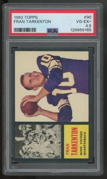 1962 Topps Fran Tarkenton RC #90 PSA 4.5