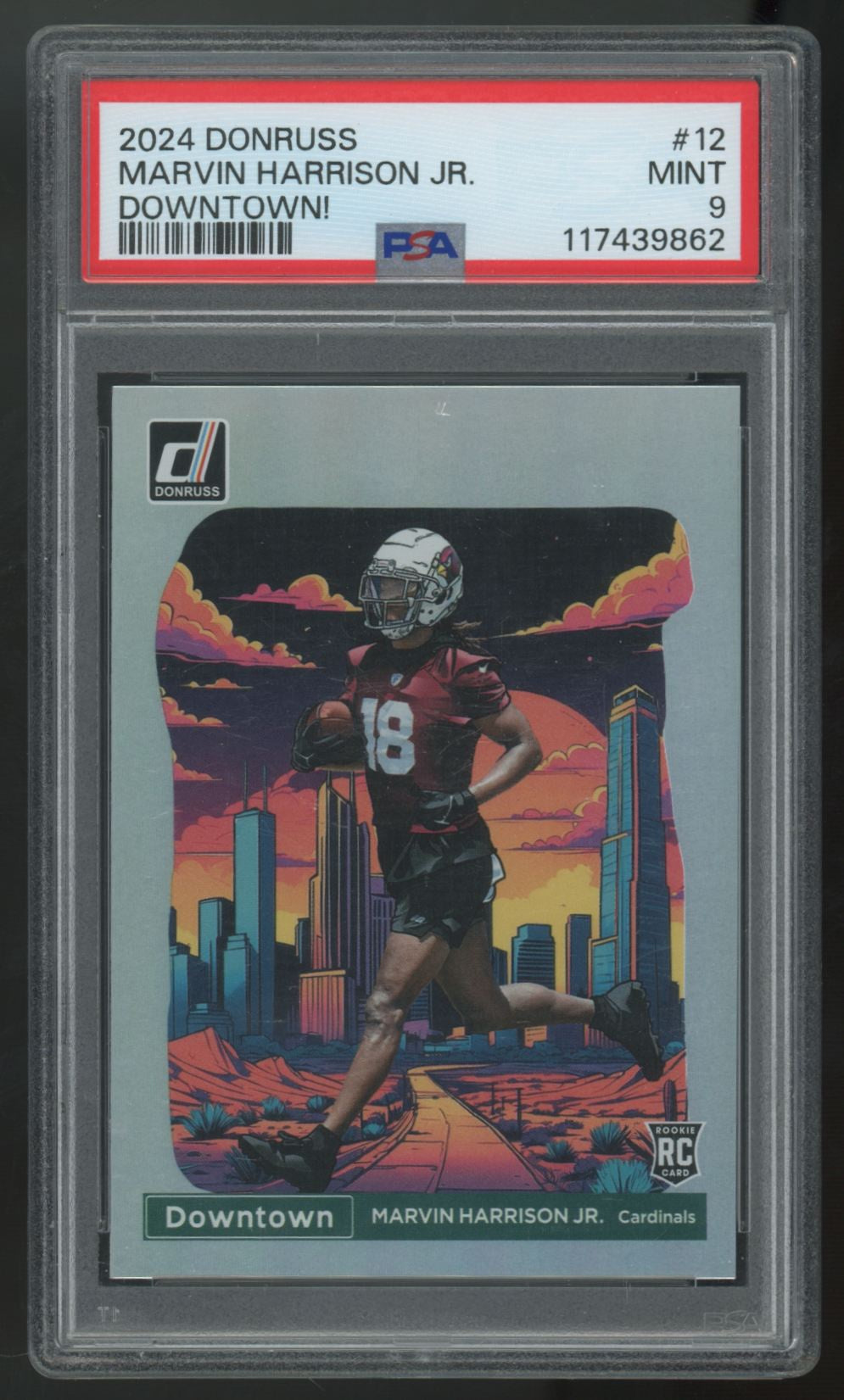 2024 Panini Donruss Marvin Harrison Jr. RC Downtown! SSP #12 PSA 9