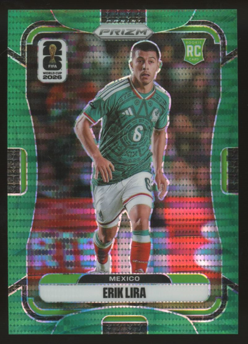 2026 Panini Prizm FIFA World Cup Erik Lira RC Green Pulsar /5 #286