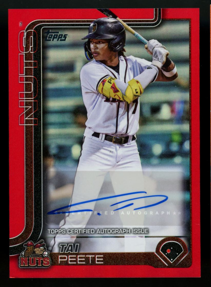 2025 Topps Pro Debut Tai Peete Red Auto /10 #PD-2