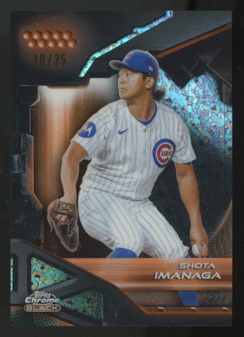 2026 Topps Chrome Black Shota Imanaga Orange Mini-Diamond /25 #22