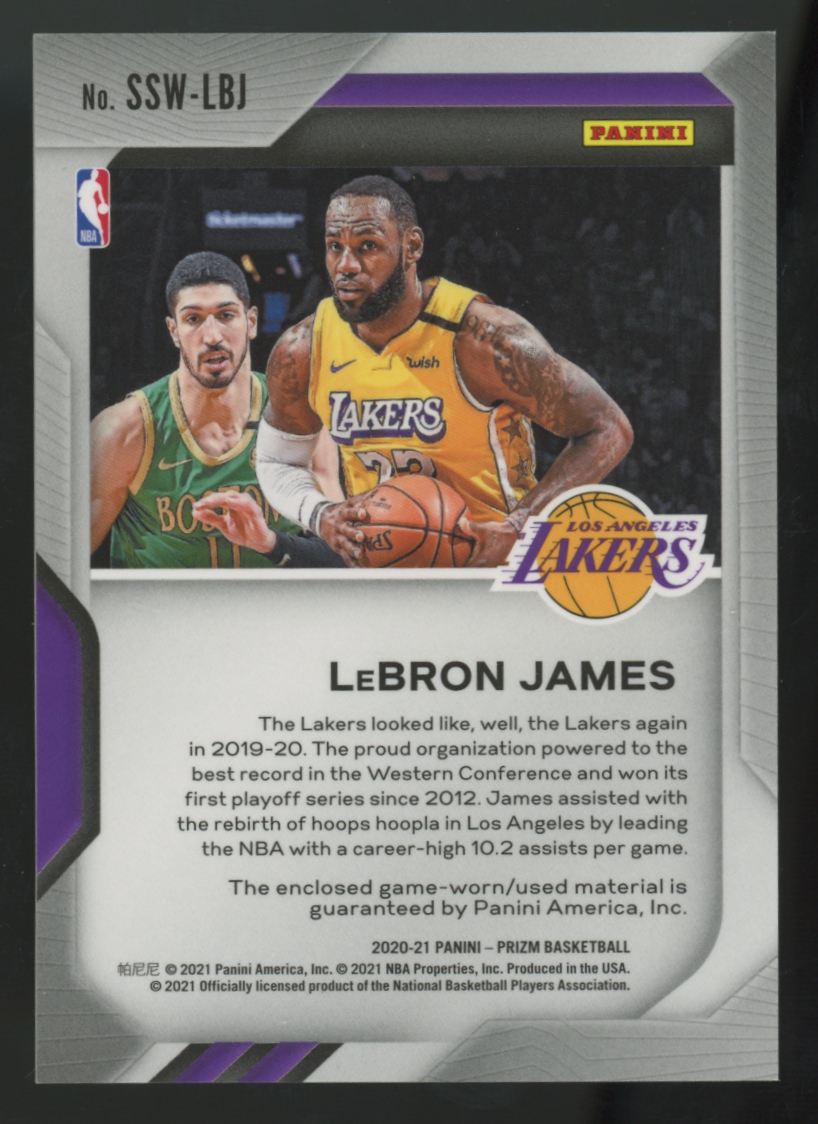 2020-21 Panini Prizm LeBron James Sensational Patch #SSW-LBJ