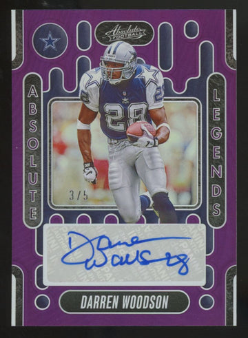 2024 Panini Absolute Darren Woodson Purple Legends Auto /5 #ALS-DWN