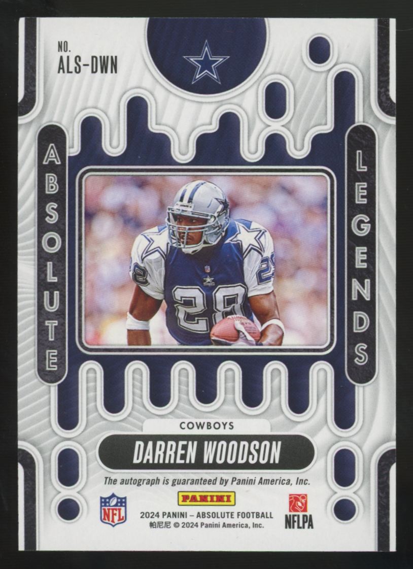 2024 Panini Absolute Darren Woodson Purple Legends Auto /5 #ALS-DWN