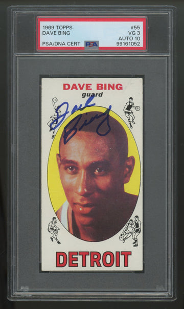 1969-70 Topps Dave Bing Signed IP Auto #55 PSA Auto 10 Authentic