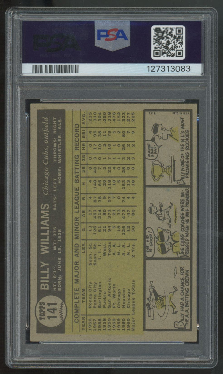 1961 Topps Billy Williams RC #141 PSA 5 *083