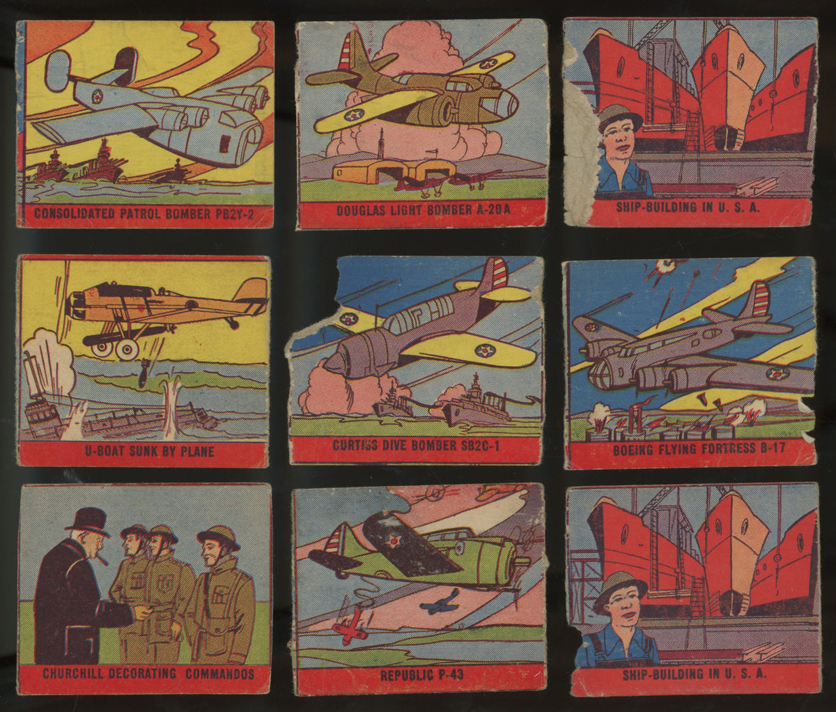 1942 R168 War Scenes Lot Of 14 Poor
