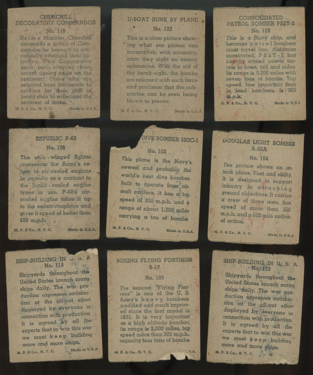 1942 R168 War Scenes Lot Of 14 Poor