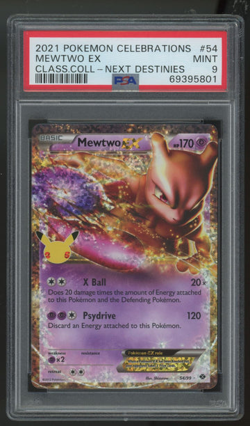 2021 Pokemon Mewtwo EX Celebration Classic Collection #54 PSA 9