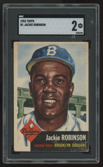 1953 Topps Jackie Robinson #1 SGC 2